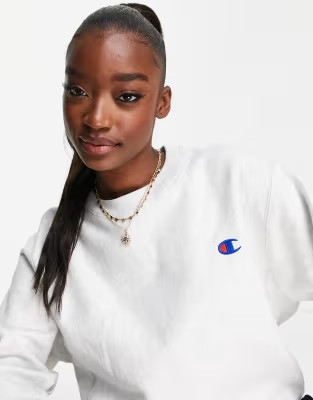Champion sweatshirt with small logo in grey | ASOS (Global)