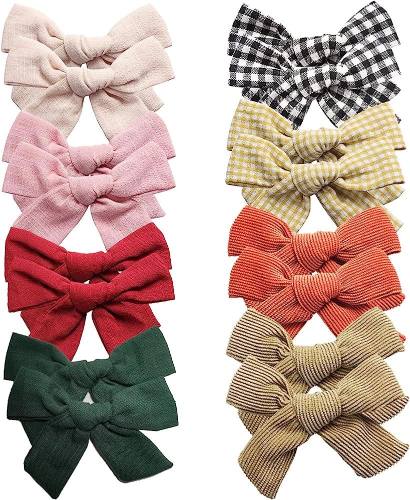 Baby Girls Hair Bow Clips Toddler Bows Barrettes Alligator Clip Hair Accessories | Amazon (US)