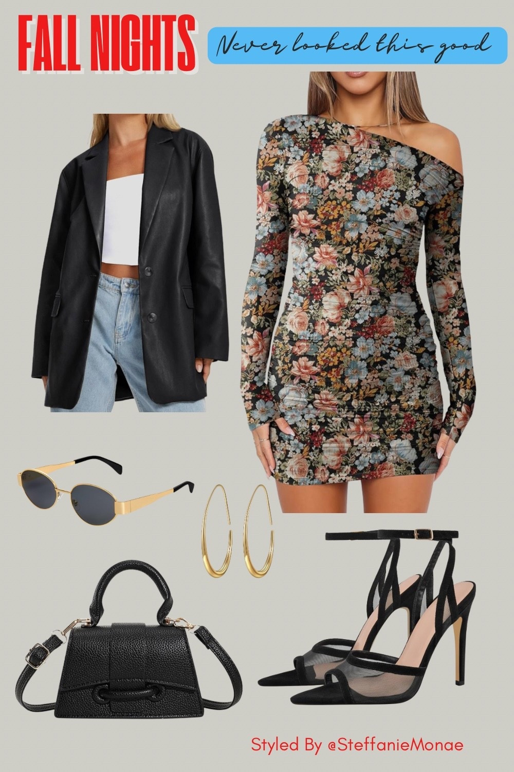 Fall Outfit 

Turn heads this fall in this gorgeous one-shoulder floral dress 🍂 Perfect for a night out or dinner date, it features a chic asymmetrical design with one long sleeve. I styled it with classic pumps and a sleek jacket for the ultimate fall evening look. Tap to shop this full outfit via my Amazon picks and get it before it’s gone!

#LTKFindsUnder100 #LTKStyleTip #LTKParties