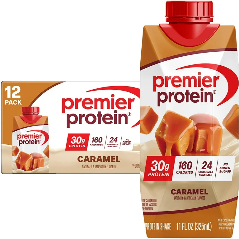 Premier Protein Shake, Caramel, 30g Protein, 11 fl oz, 12 Ct | Walmart (US)