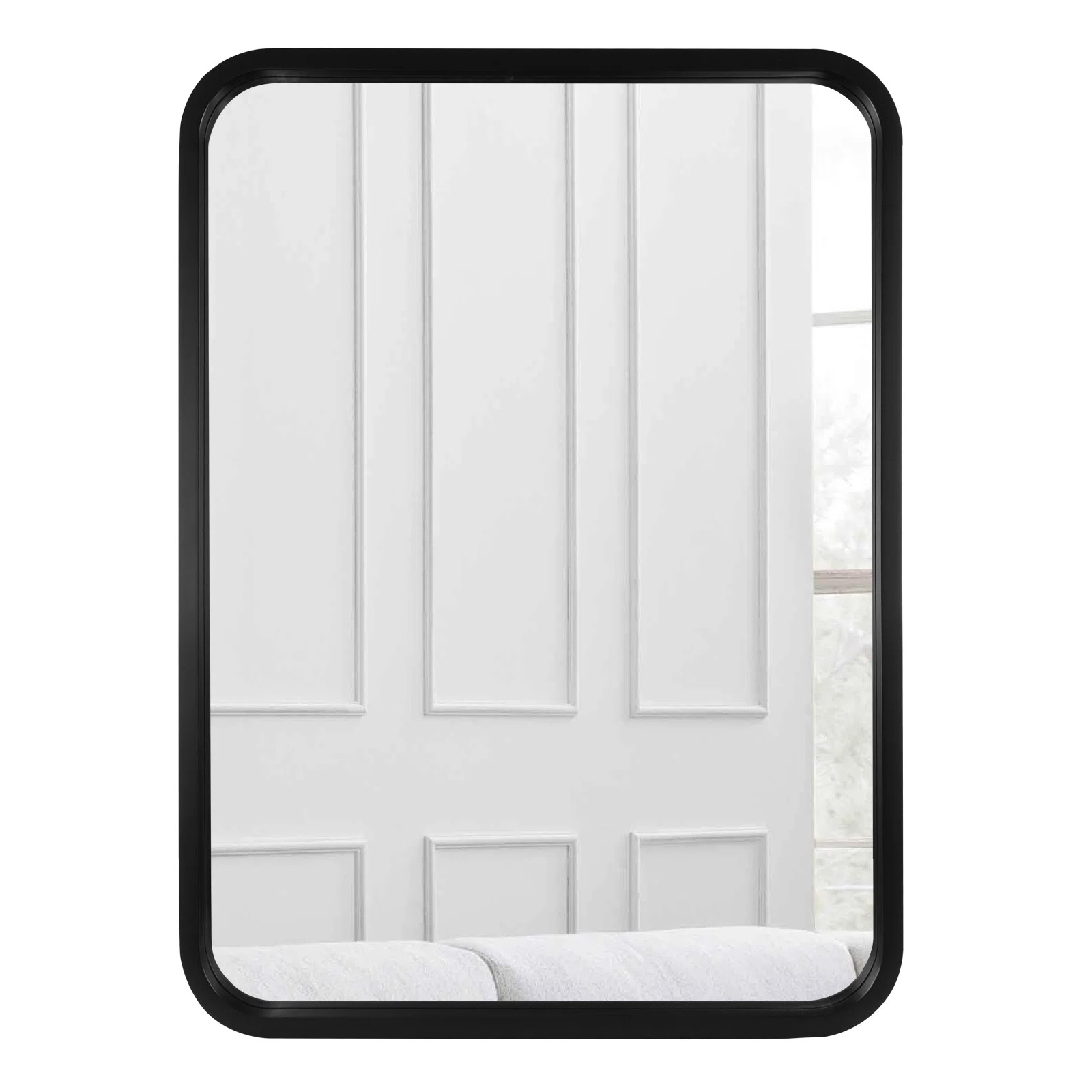 Sarwat Rectangle Wood Wall Mirror for Bathroom Bedroom | Wayfair North America