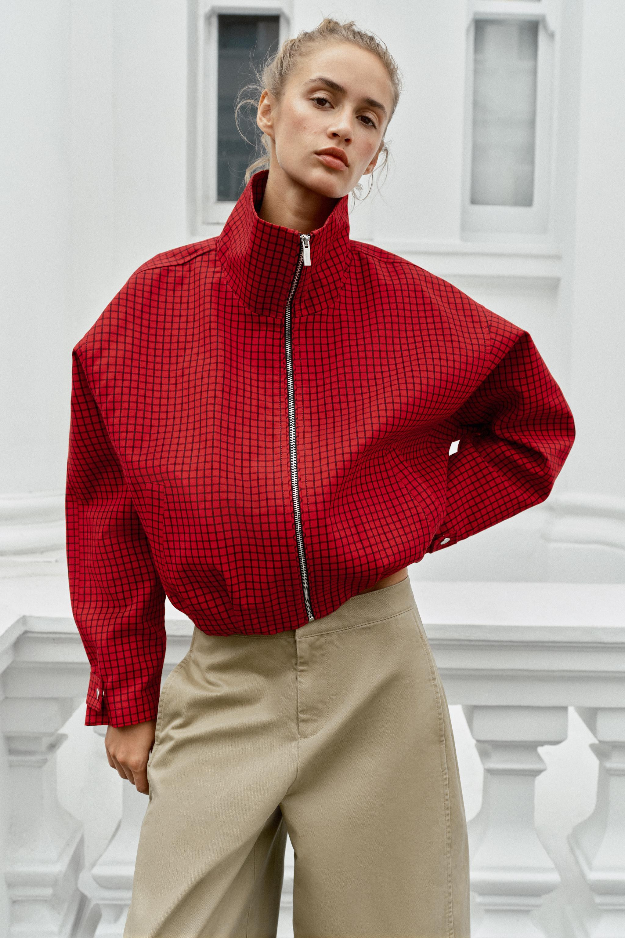 PLAID BOMBER JACKET | Zara US