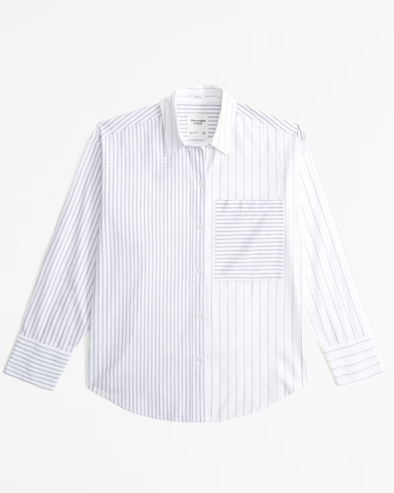 Women's Oversized Poplin Shirt | Women's Tops | Abercrombie.com | Abercrombie & Fitch (US)
