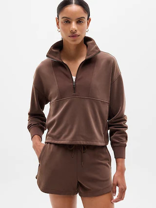 Seasoft Rib 1/4 Zip Popover | Athleta