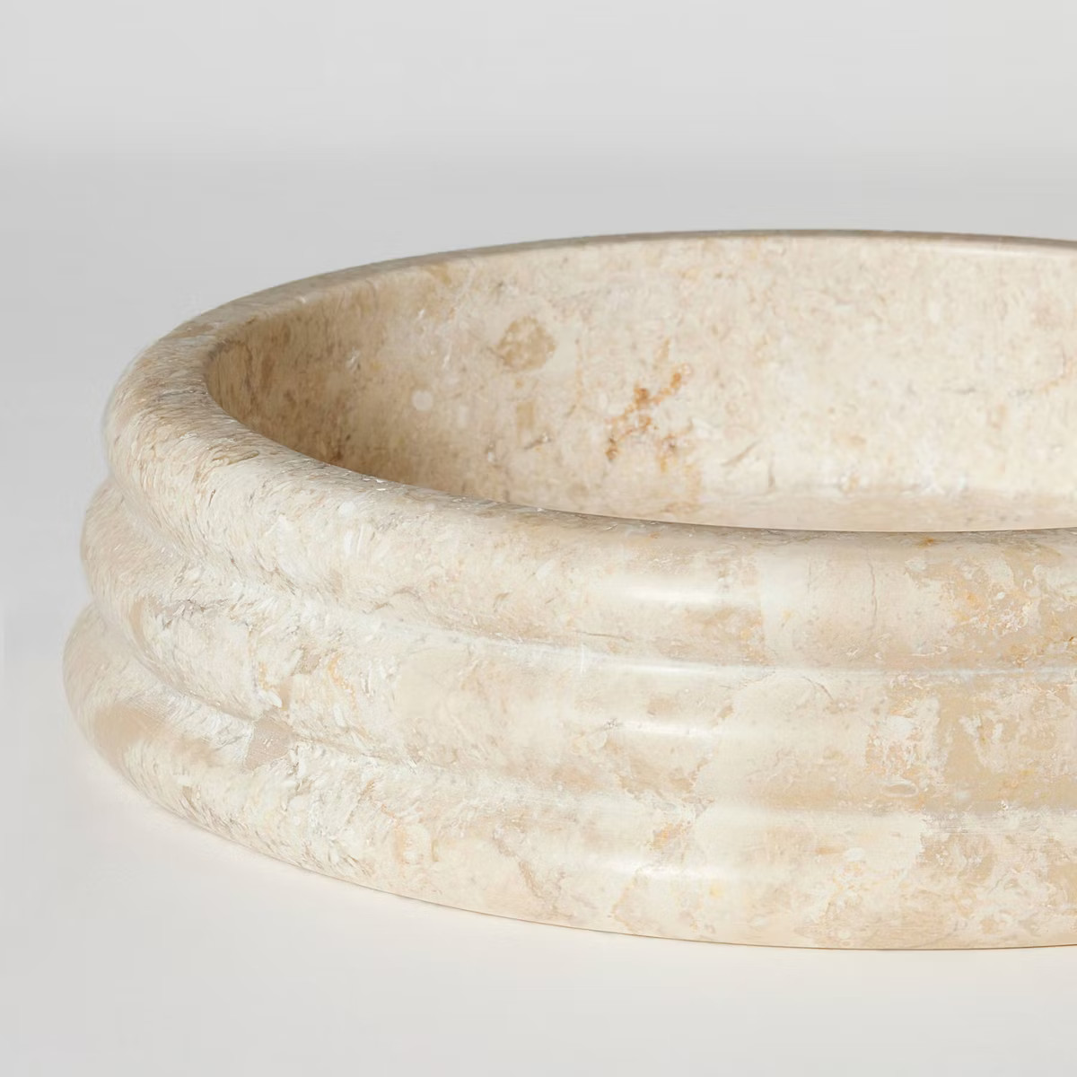 Marble Tray Beige - Threshold™ designed with Studio McGee: Elegant Round Tabletop Accent, Spot ... | Target