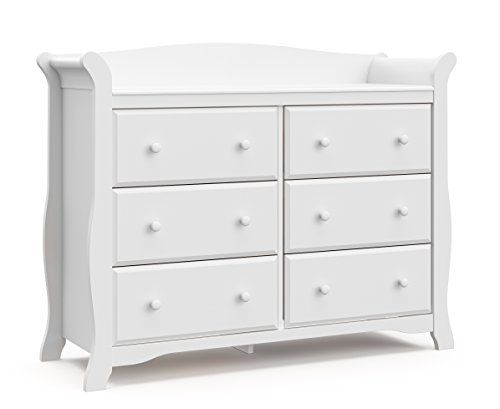 Storkcraft Avalon 6 Drawer Double Dresser (White) – Dresser for Kids Bedroom, Nursery Dresser O... | Amazon (US)
