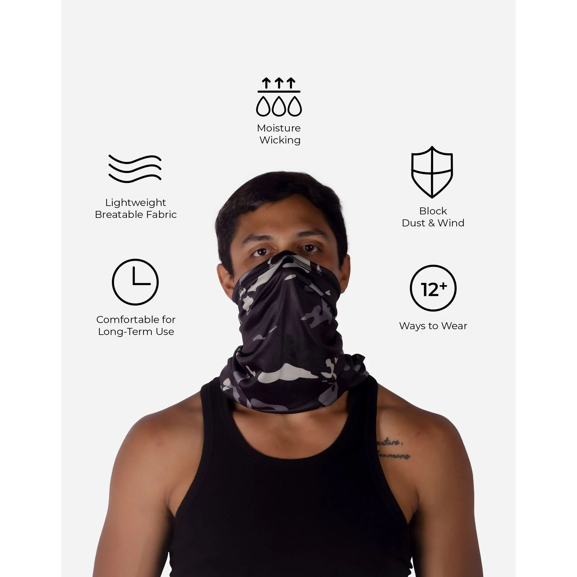 Mason Brand Mask Camo Neck Gaiter | Face Mask | Reusable | Breathable Stretch Face Breathable Sca... | Walmart (US)
