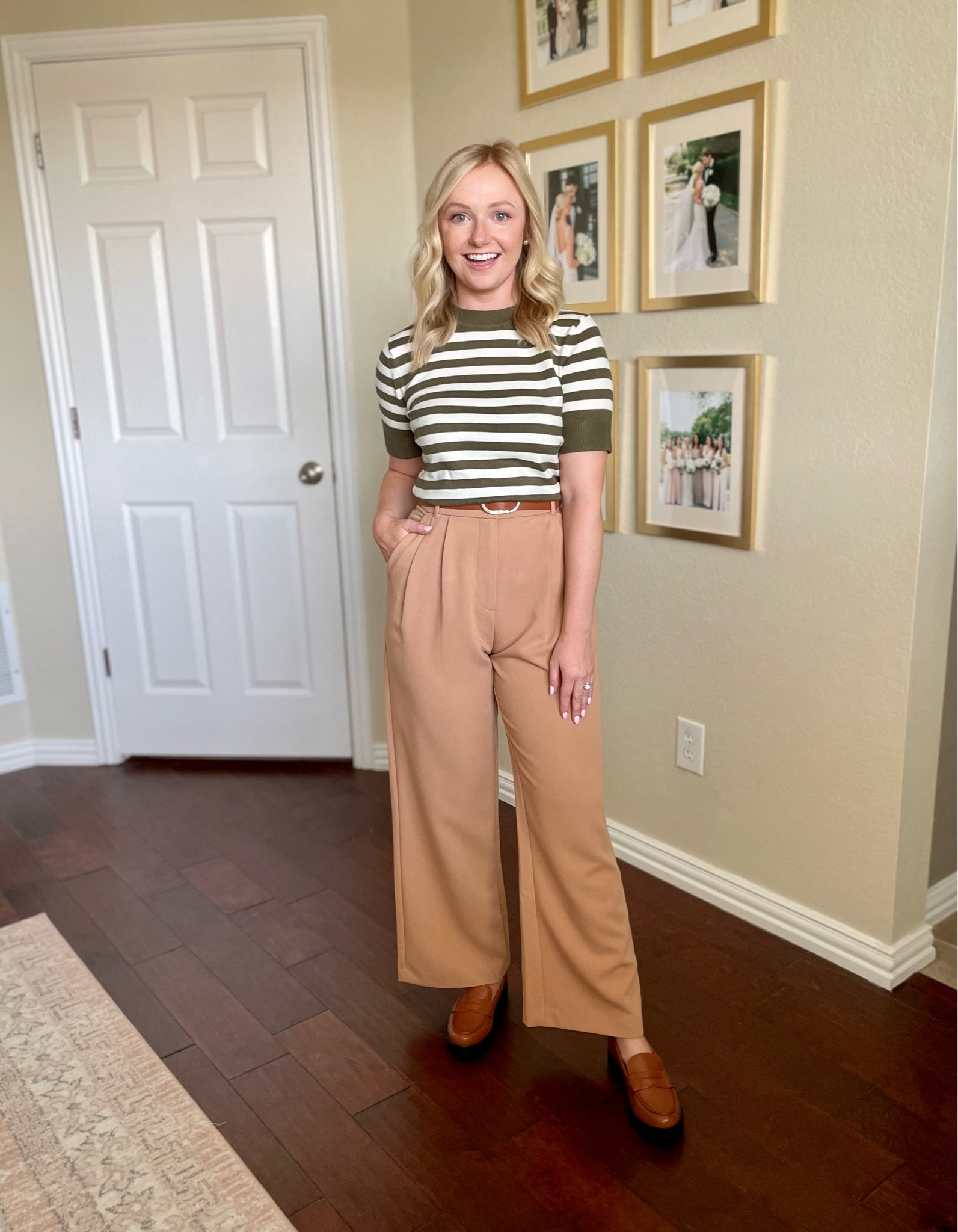 Wearing an XS in top and 26S in pants | fall workwear, fall trousers,
Women’s trousers, fall sweater, teacher outfit 

#LTKFind #LTKBacktoSchool #LTKSeasonal