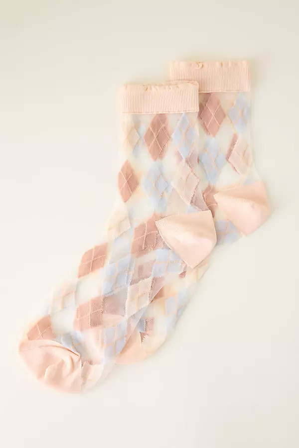 Argyle Sheer Socks | Anthropologie (UK)