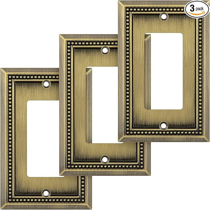Henne Bery Sunken Pearls Heavy Duty Decorative Wall Plate Switch Plate Outlet Cover (Single Decor... | Amazon (US)
