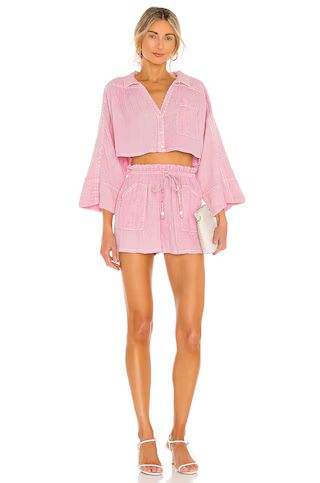 Free People Elora Set in Bubble Gum from Revolve.com | Revolve Clothing (Global)