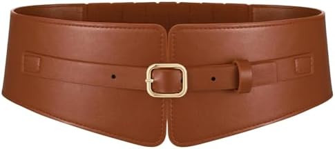 WHIPPY Women Wide Elastic Waist Belt Wide Leather Stretch Belt Fashion Ladies Waistband for Dress... | Amazon (US)