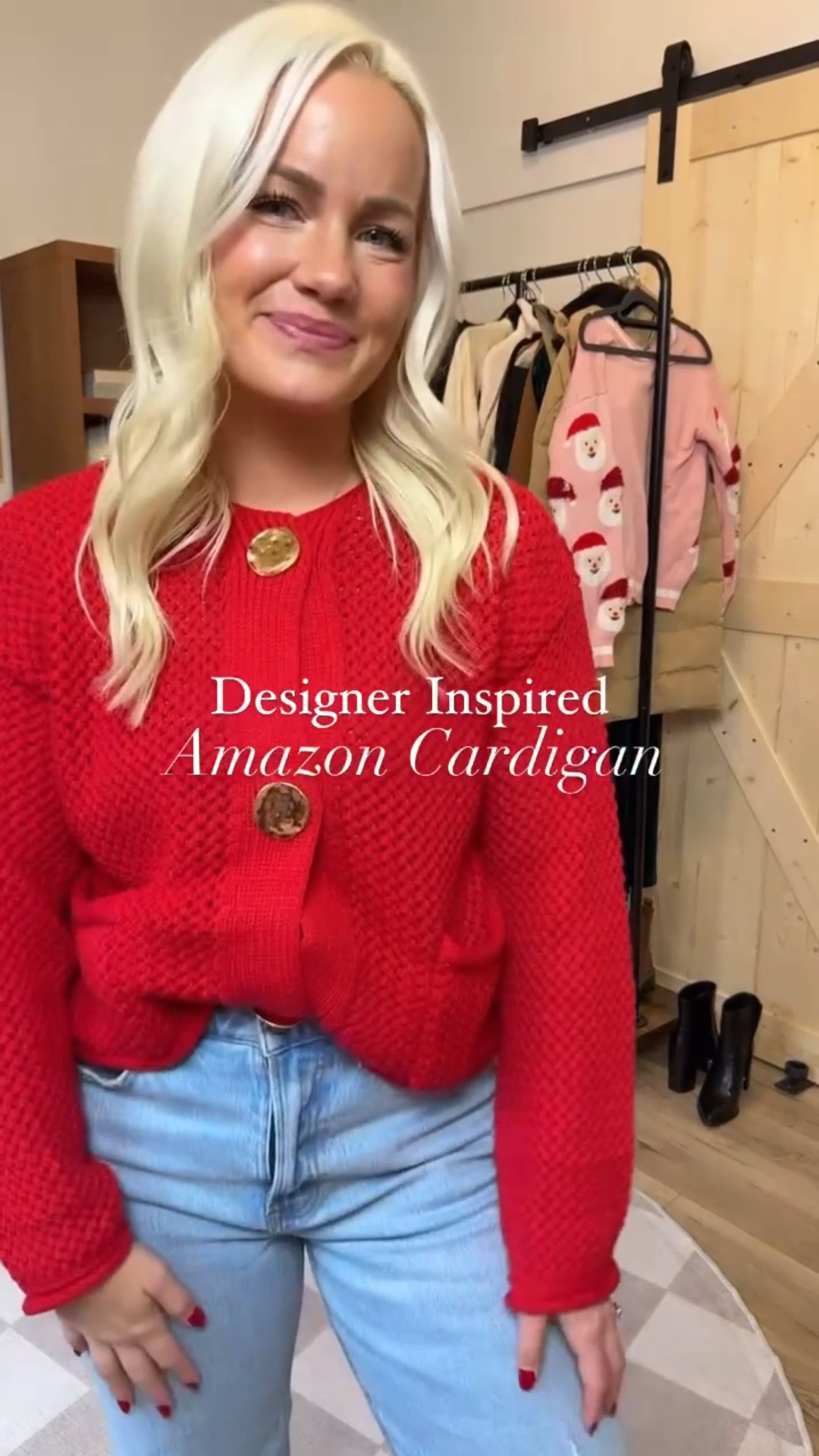 Wearing this designer-inspired red cardigan with the most beautiful gold buttons has me feeling so put together. The quality and detail make it a closet favorite and an effortless way to elevate any outfit.

#DesignerInspired #RedCardigan #FallFashion #WinterStyle #ClassicStyle #GoldButtons #ClosetFavorites #StyleInspo #ChicAndCozy #WardrobeEssentials 

 #LTKFindsUnder50