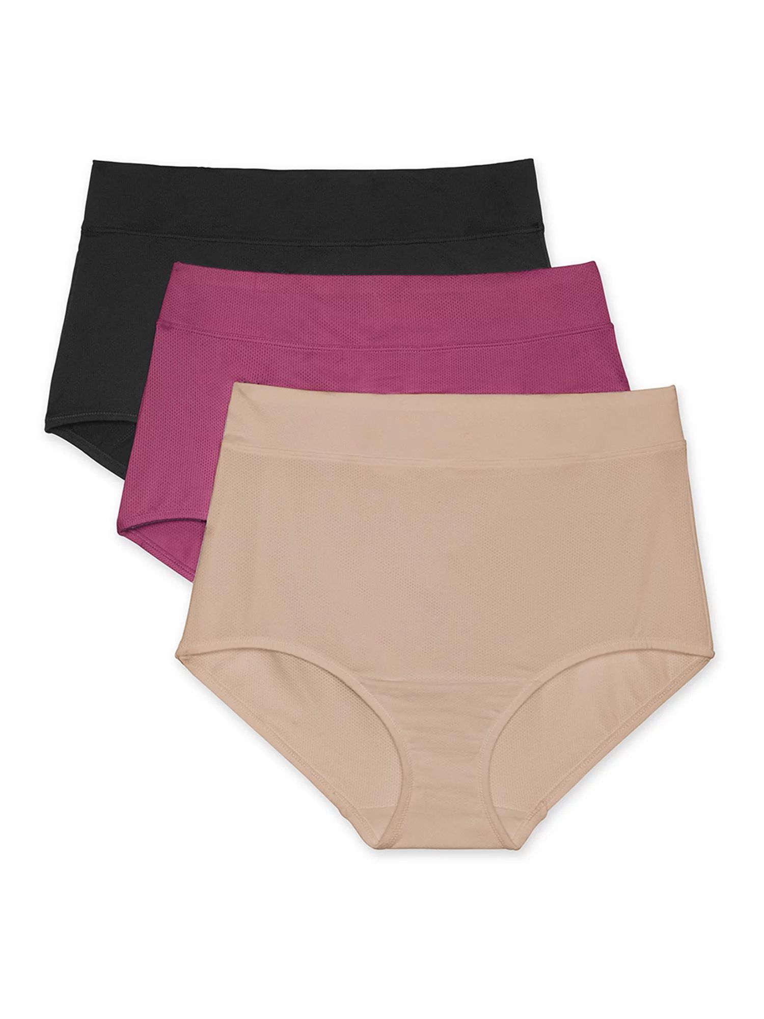 Blissful Benefits by Warner'sÂ® Women's No Muffin Top Micro Breathable Brief, 3-Pack | Walmart (US)