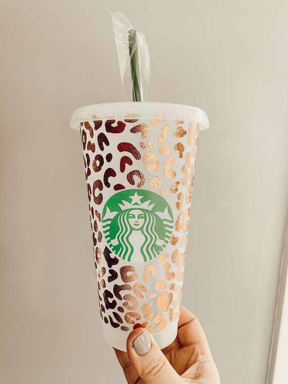 Personalized All Around cheetah Starbucks Tumbler (textured or non textured) | Etsy (US)