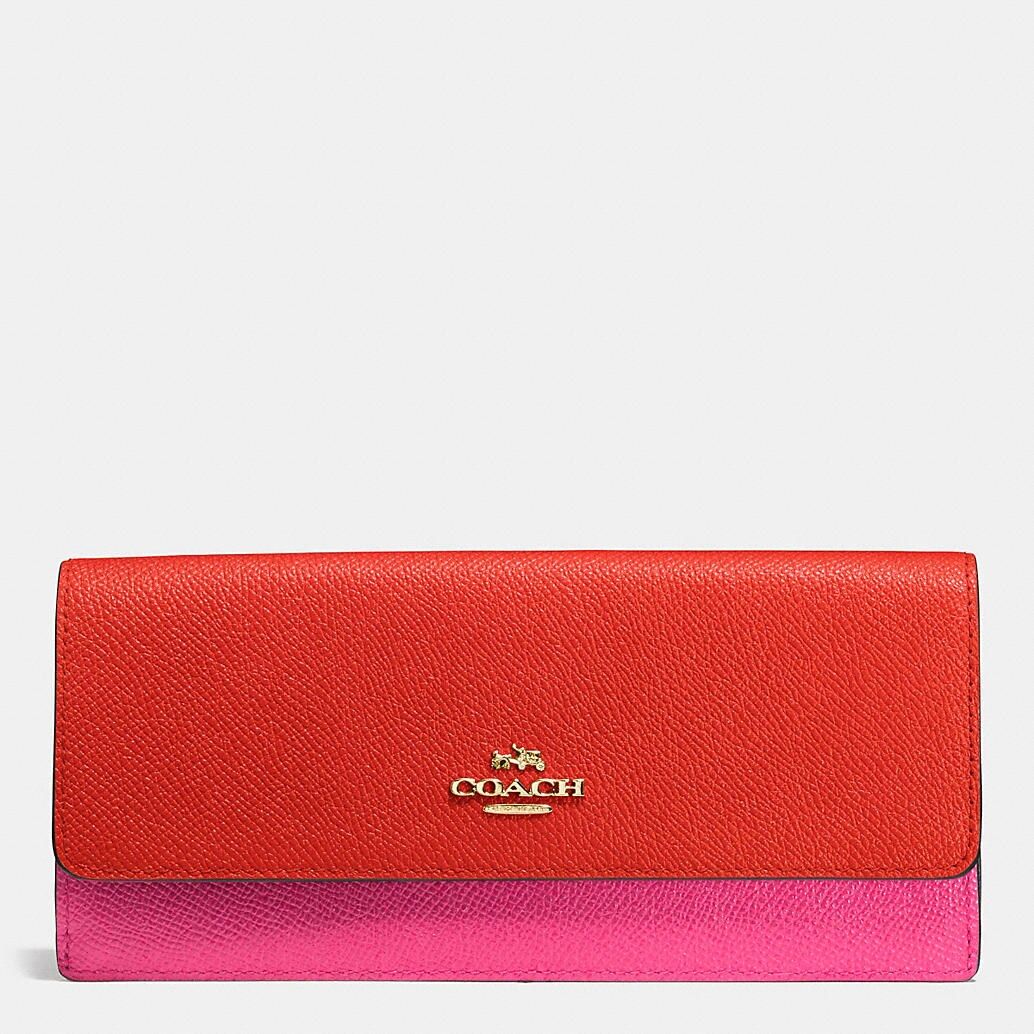 Soft Wallet in Colorblock Leather | Coach (US)