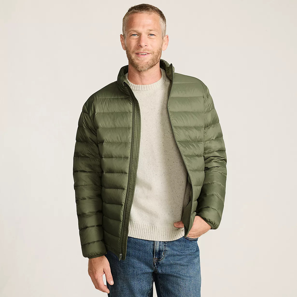 Men's Tall Wanderweight Packable Down Jacket | Lands' End (US)