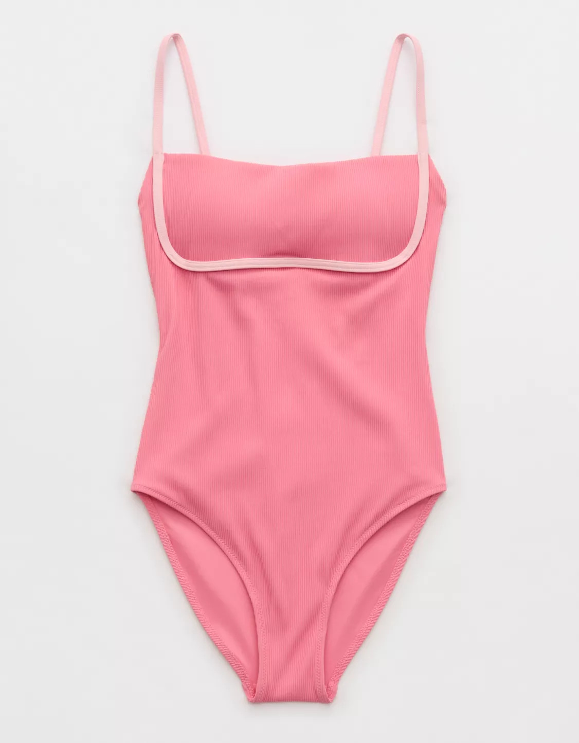 Aerie Binding Full Coverage Ribbed One Piece Swimsuit | Aerie