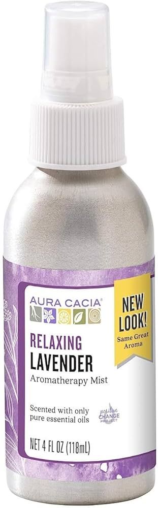 Aura Cacia Relaxing Lavender Aromatherapy Mist, 4-Ounce, Lavender Pure Essential Oils, Sweet & Fl... | Amazon (US)