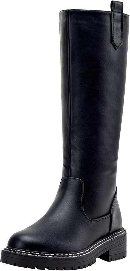 Vepose Women’s 9658 Knee High Boots Low Heel, Platform Tall Boots with Side Zipper for Ladies | Amazon (US)