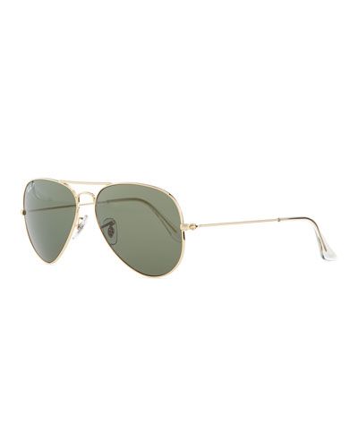 Original Aviator Polarized Sunglasses, Green | Neiman Marcus CA
