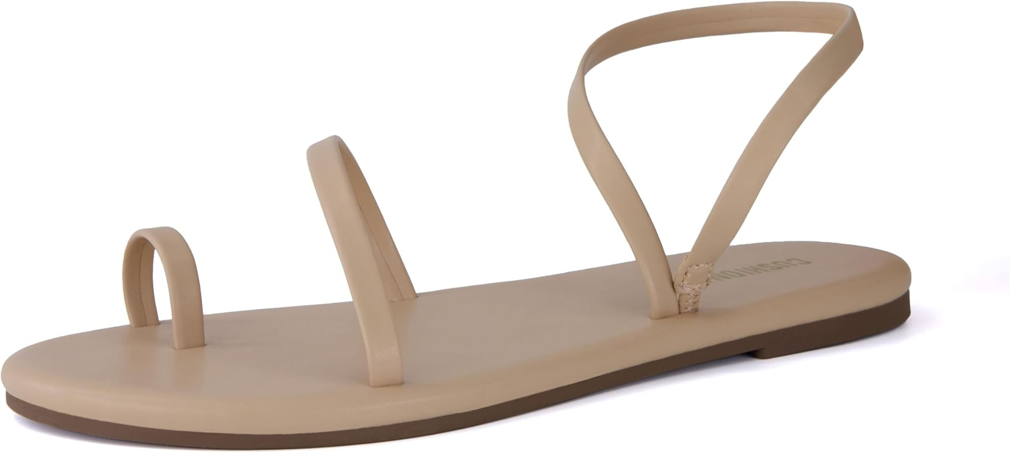 CUSHIONAIRE CHAI Women’s Strappy Sandals – Flat Sandals for Women, Comfortable Beach Sandals,... | Amazon (US)