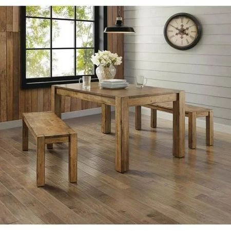 Better Homes and Gardens Bryant 3-Piece Dining Set, Rustic Wood | Walmart (US)