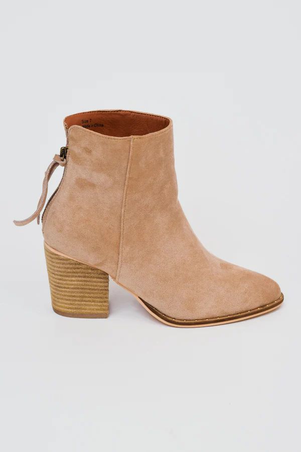 Wendy Suede Booties - Taupe | The Impeccable Pig