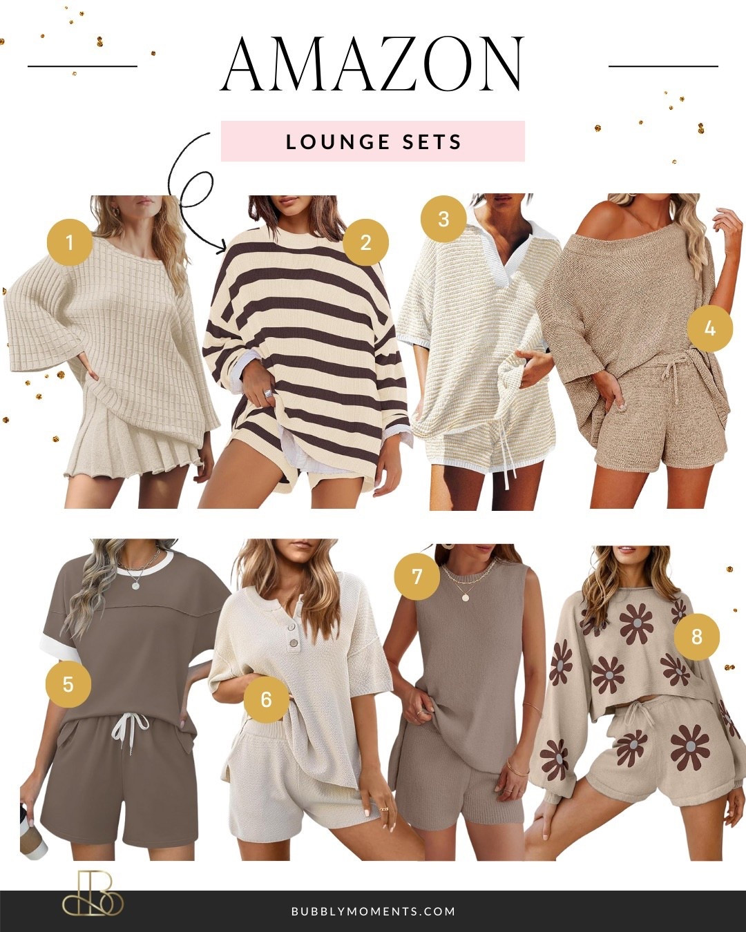If you love outfits that feel comfortable but still look styled, these Amazon lounge sets are a must 🤍
This edit features neutral-toned matching sets with relaxed fits, soft textures, and easy silhouettes that are perfect for everyday wear, travel days, casual errands, and at-home outfits you don’t want to change out of.

These are the kind of sets you’ll reach for constantly because they’re effortless, flattering, and easy to style. Wear them together for a cohesive look or mix each piece with your existing wardrobe for endless outfit options.

Tap to shop all the Amazon lounge sets ✨
Save this for cozy outfit inspiration and everyday staples you’ll wear on repeat.

#AmazonFinds #AmazonFashion #AmazonLoungeSet #LTKFinds #LTKStyle #LTKAmazon #MatchingSets #NeutralOutfits #EverydayStyle #ComfortMeetsStyle #ChicLoungewear #RelaxedFits #AffordableFashion #CapsuleWardrobe #MinimalStyle #EffortlessOutfits #LTKDiscover #ShopLTK #LTKMustHaves #OutfitInspo #StyleInspo

#LTKTravel #LTKgrwm #LTKootd