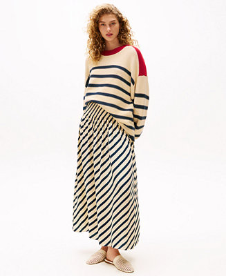 Tommy Hilfiger x Sofia Richie Grainge Women's Brenton Striped Drop-Waist Maxi Skirt - Macy's | Macy's