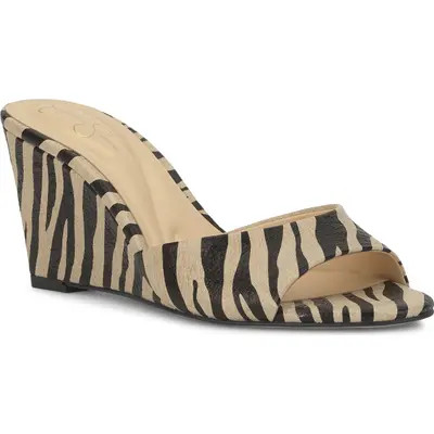 Jessica Simpson Bolir Wedge Slide Sandal in Bone Multi at Nordstrom, Size 8 | Nordstrom