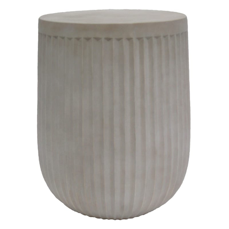 Honeybloom Fluted Grey Plant Stand, 19" | At Home