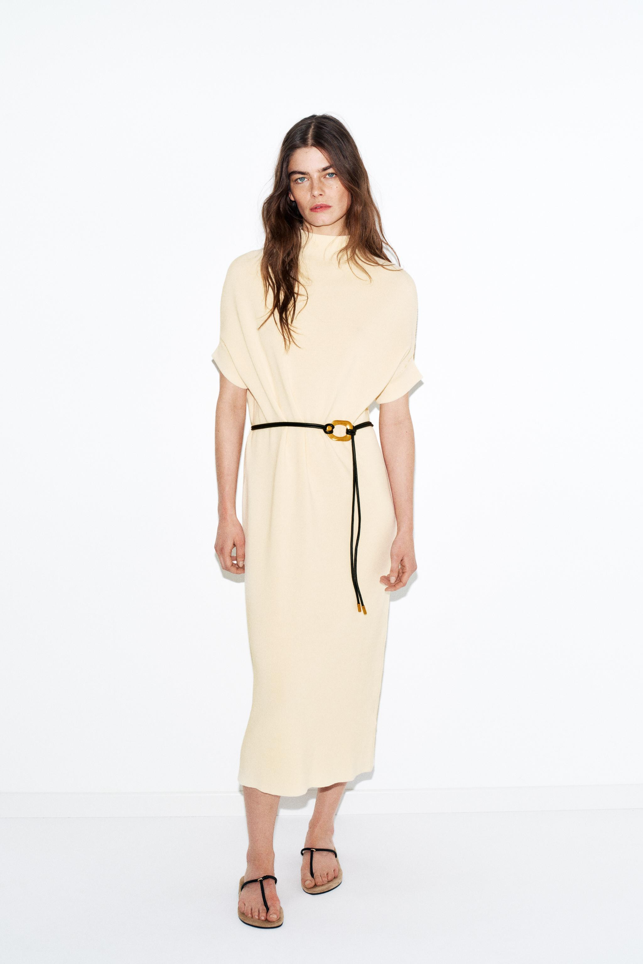 BELTED KNIT DRESS | Zara US