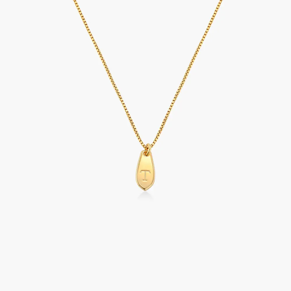 Willow Drop Initial Necklace - Gold Vermeil | Oak & Luna (US)