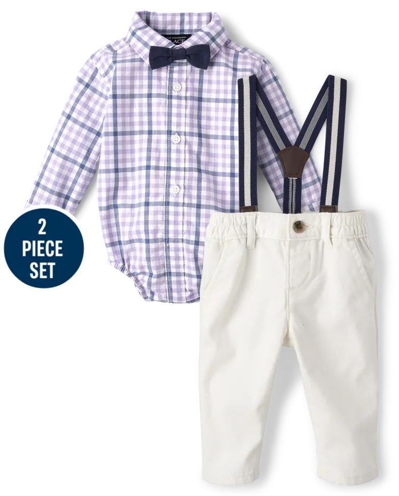Baby Boys Dad And Me Gingham Poplin Outfit Set - multi clr | The Children's Place
