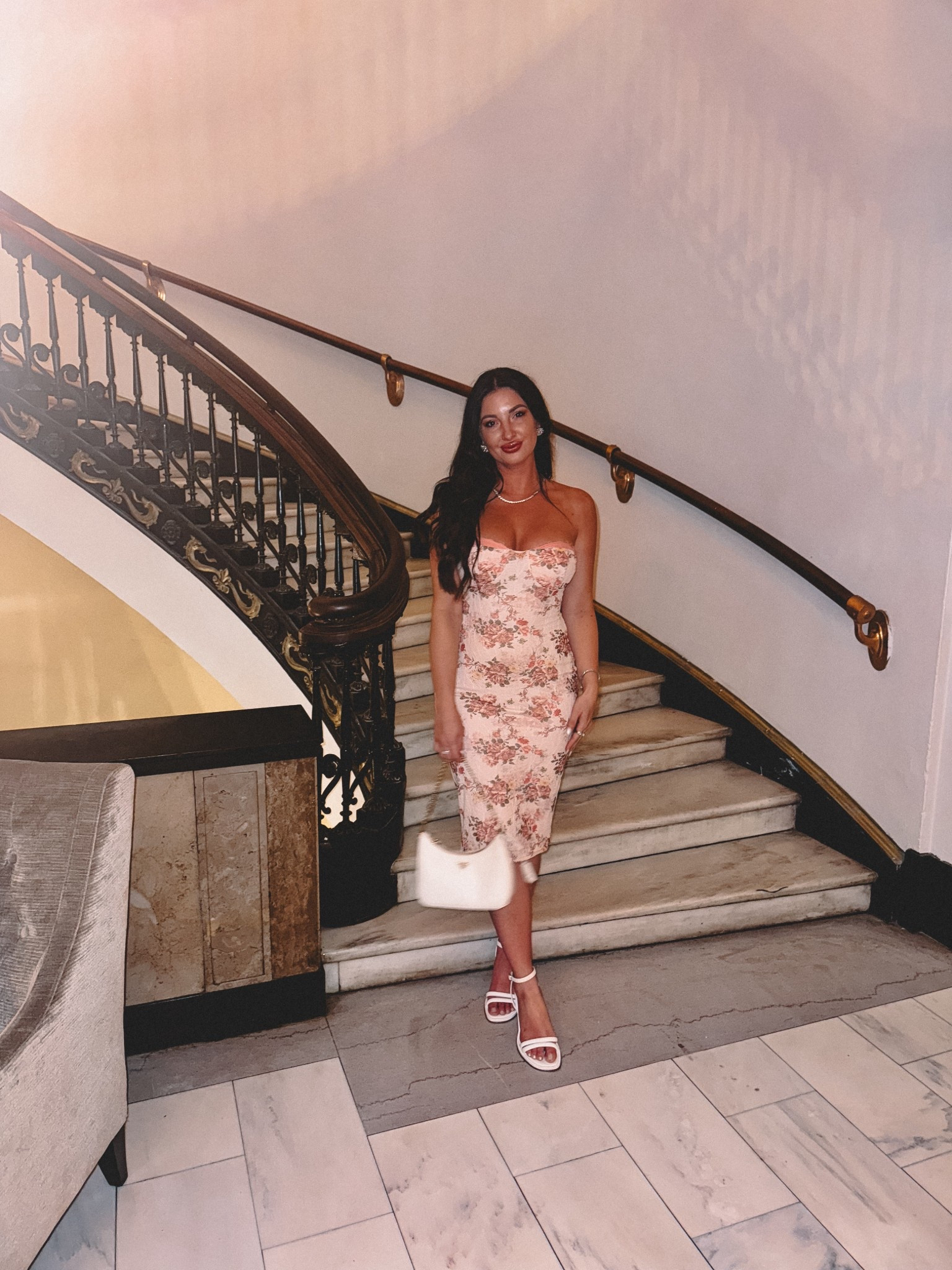 Strapless midi floral dress, wedding guess dresss

#LTKFindsUnder100 #LTKWedding #LTKStyleTip