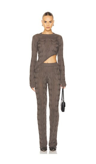 MORE TO COME Cally Pant Set in Grey. - size S | Revolve Clothing (Global)