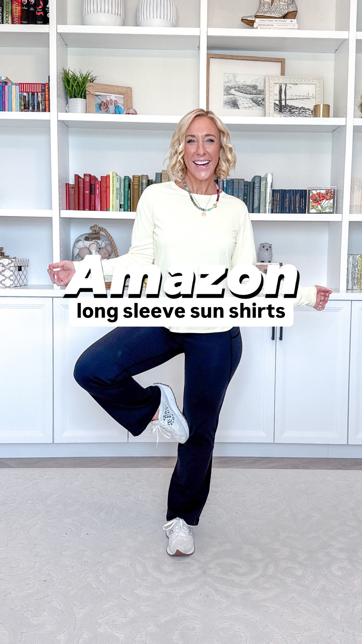 • Amazon long sleeve sun shirts - size small in all four colors (comes in 20+ colors). Lightweight, quick drying, breathable, with UPF 50+ fabric to help shield you from UV rays. 
• yoga pants - size small, 28” inseam. 
• jogger style pants - size small. Super stretchy!

#LTKSeasonal #LTKWatchNow #LTKActive