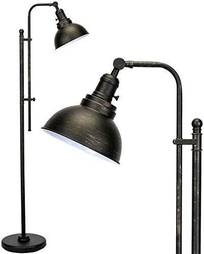 CO-Z Industrial Black Floor Lamp Farmhouse 65 Inches, Adjustable Rustic Floor Task Lamp in Aged B... | Amazon (CA)