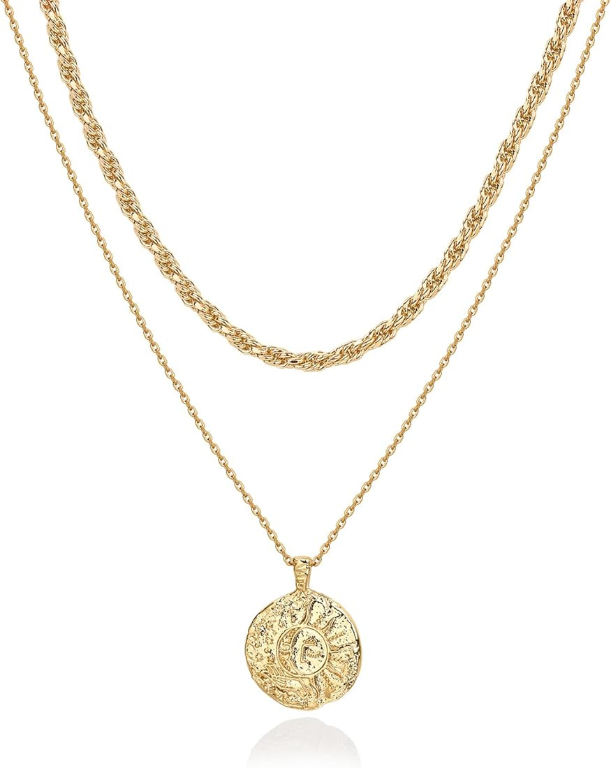 PAVOI 14K Gold Plated Layering Necklaces | Stylish Minimalist Design Pendant Necklaces | Butterfl... | Amazon (US)