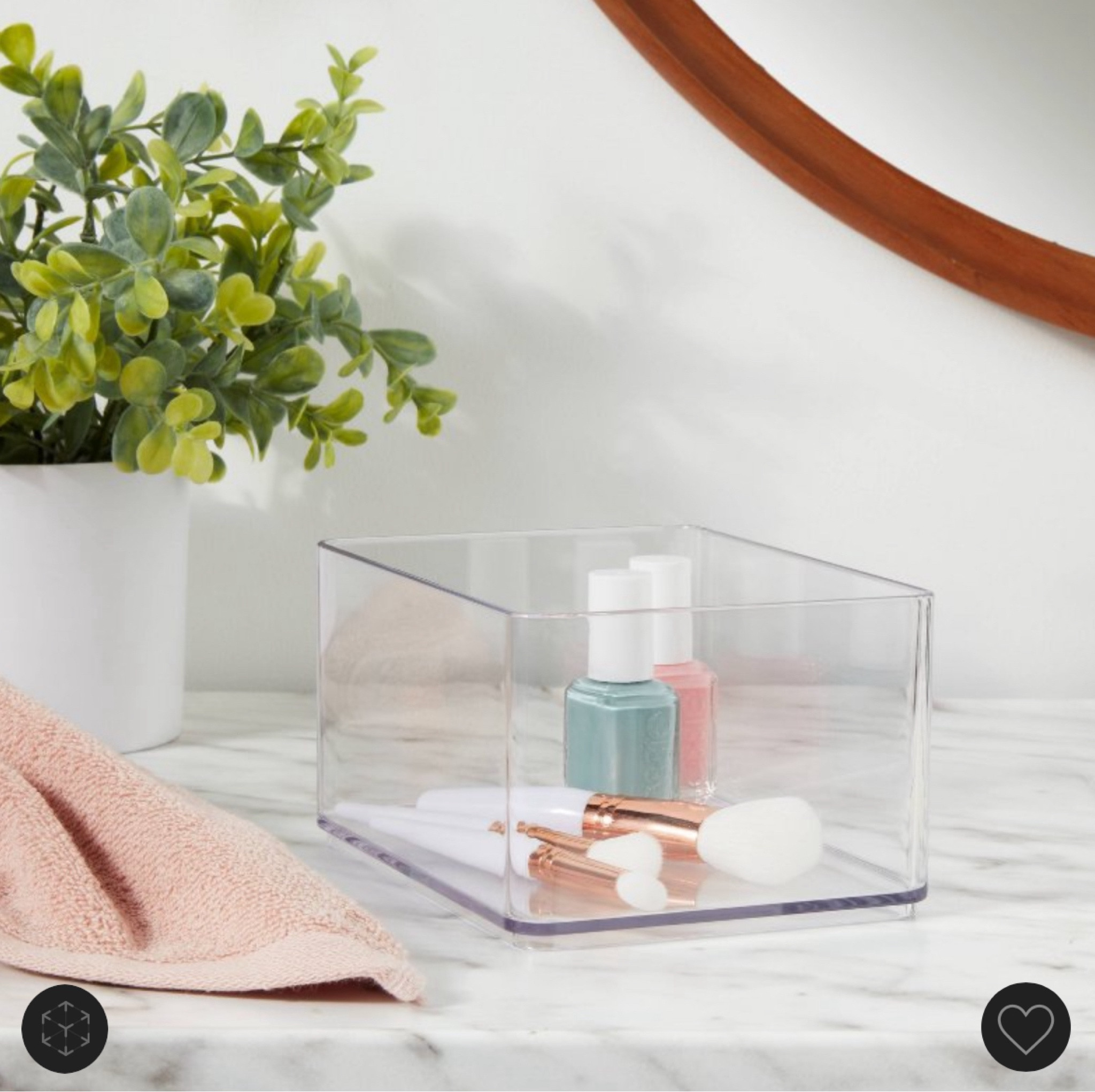 We love using these deep drawer organizers in bathroom drawers, lego storage and more! #legoorganization #bathroomorganization