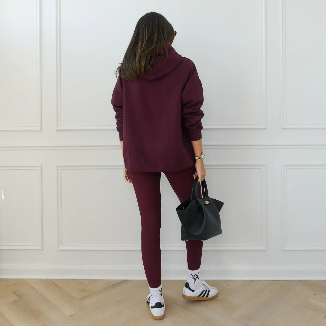 ADJUSTABLE HEM HOODIE - BORDEAUX | WAT The Brand
