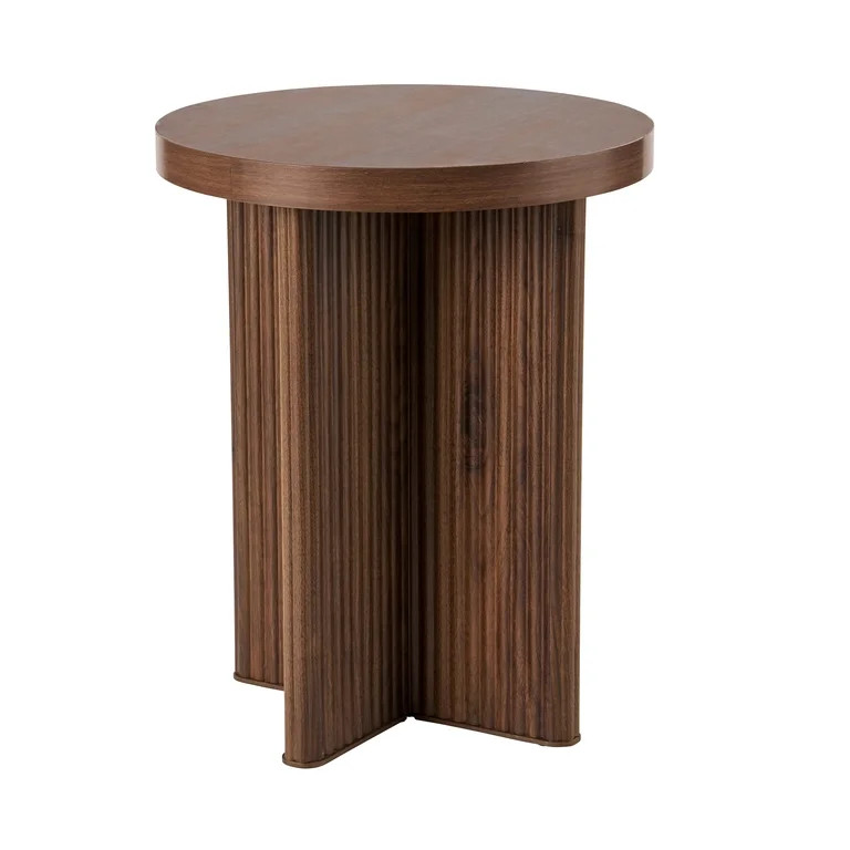 Better Homes & Gardens Lillian Fluted End Table, Walnut Finish | Walmart (US)