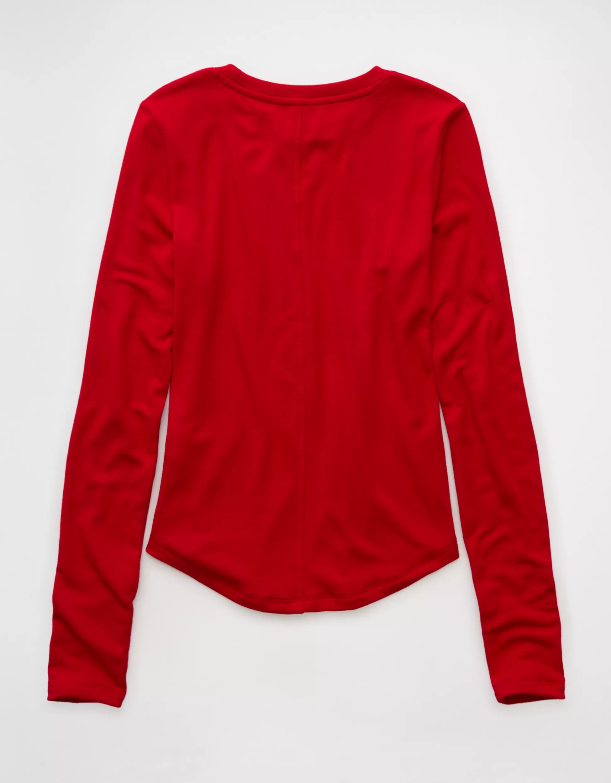 AE Long Sleeve Cozy Crew Neck T-Shirt | American Eagle Outfitters (US & CA)