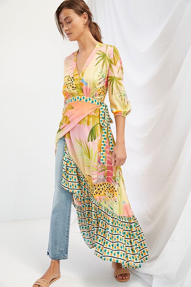 Farm Rio Tropical Wrap Maxi Dress | Anthropologie (US)