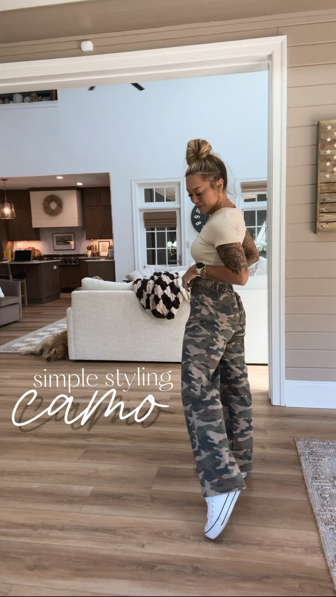 I’ve heard prints are in this season….🤎🍂👀 did ya know? 😜 I freaking LOVE IT. Wanted to style these $17 @walmartfashion pants immediately! They fit SO GOOD & have endless styling potentials year round! In the small!

👉🏼If they’re OOS online, def check for store availability near you! #walmartpartner #walmartfashion #liketkit 

Fall trends / camo pants / cargos / style / for her / ootd / casual / comfy / prints / Holley Gabrielle / fall fit inspo  

#LTKStyleTip #LTKVideo #LTKFindsUnder50