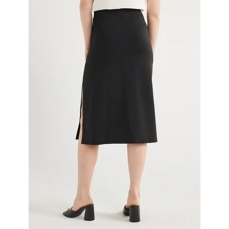Scoop Women’s Everyday Skirt with Ruching, Sizes XS-XXL | Walmart (US)