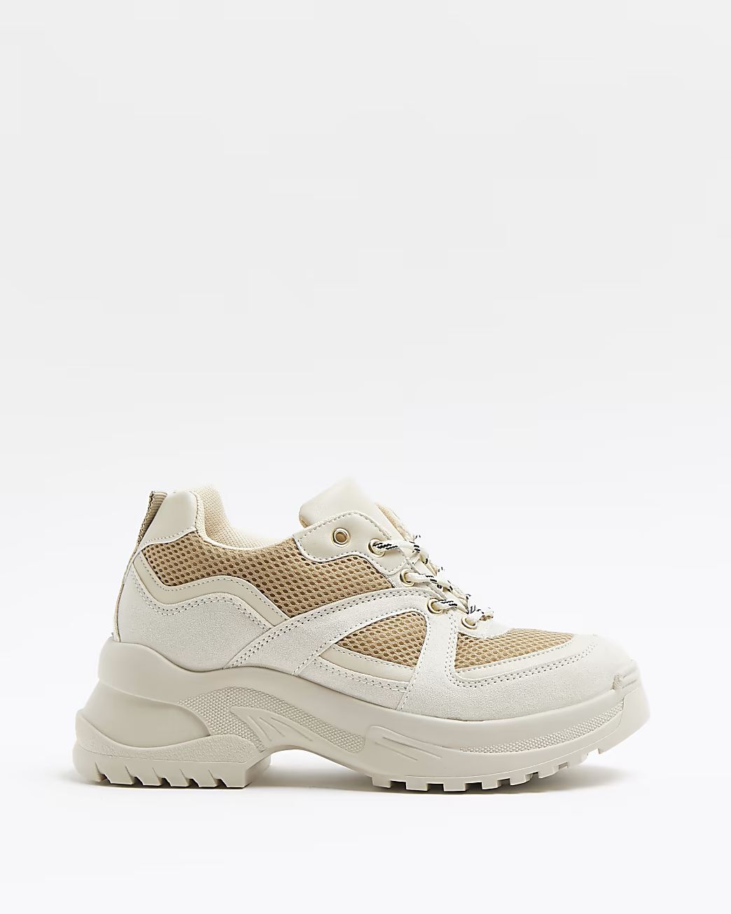 River Island Womens Cream chunky sneakers | River Island (US)