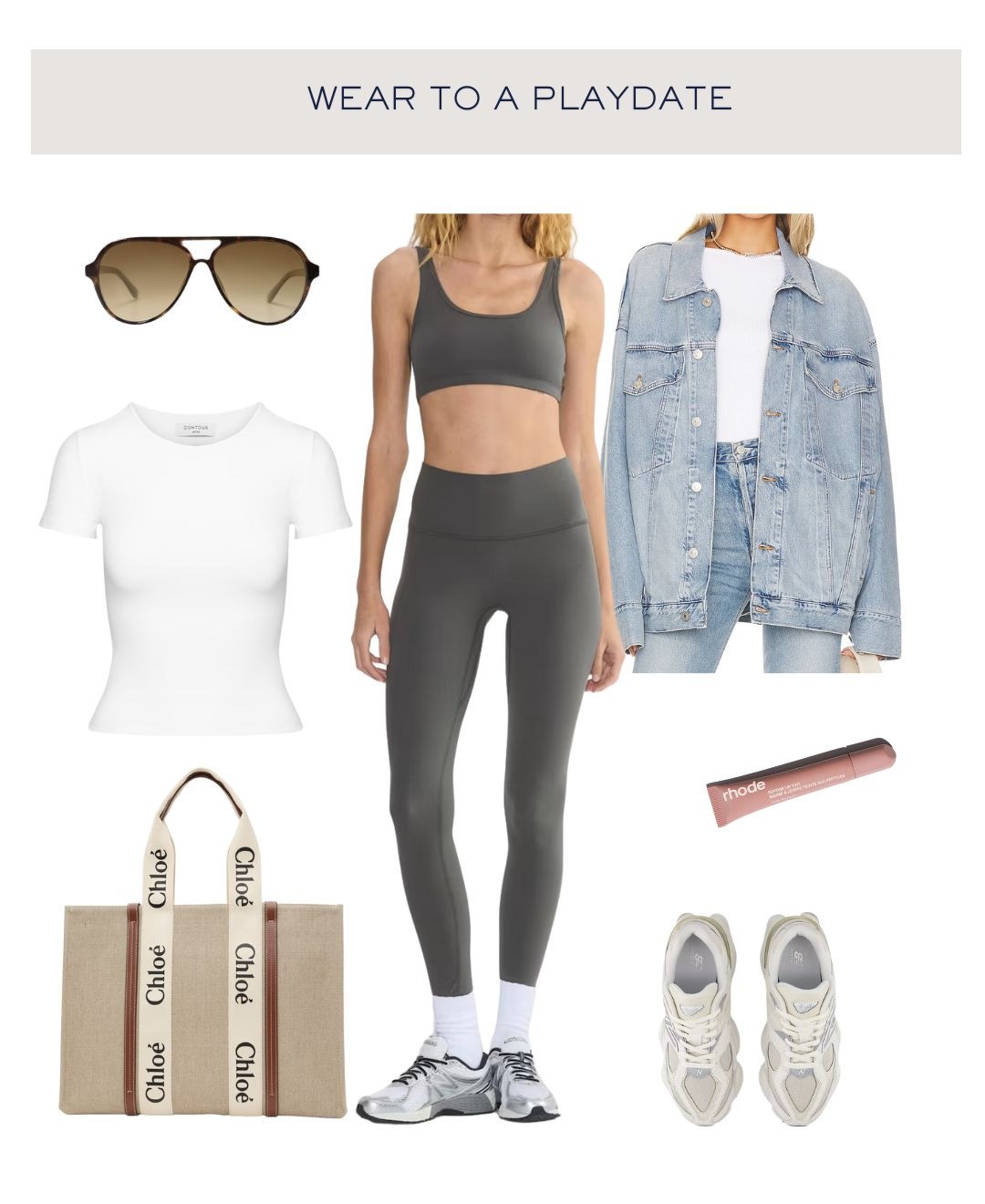 Play date outfit but make it chic


—-

Cool mom, mom outfit, play date outfit, errands outfit, groceries, drop off, pick up, playground, new balance 9060, Chloe, tote bag, spring outfit, easy outfit, everyday outfit, oversized denim jacket
 