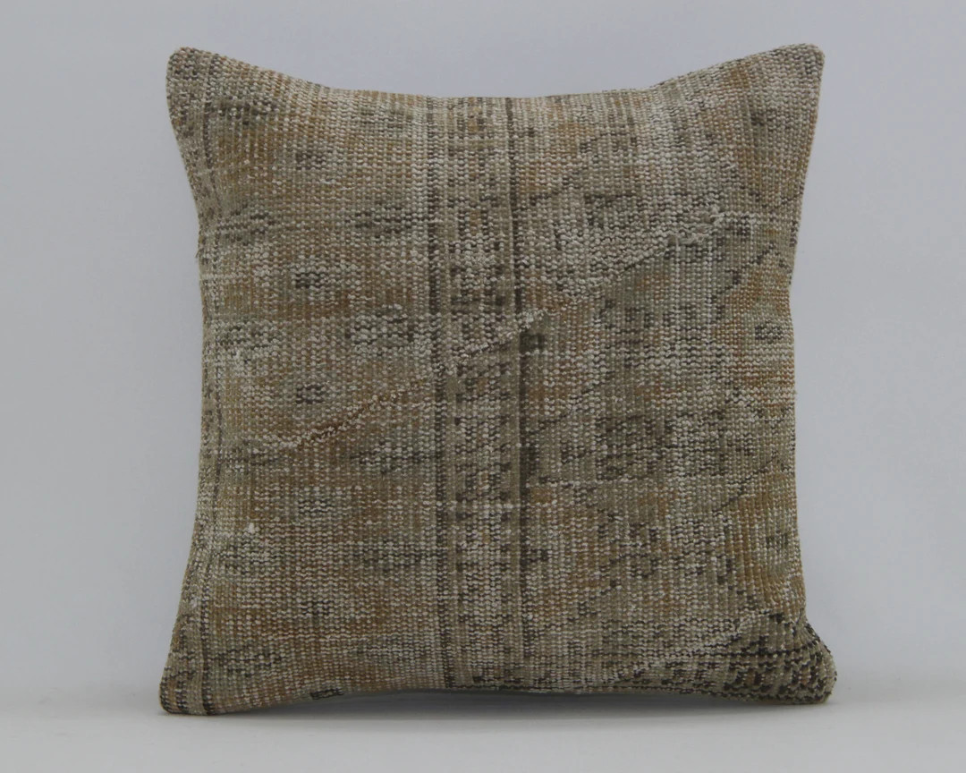 20x20 Turkish Kilim Pillow, Handwoven Kilim Pillow, Sofa Throw Pillow, Cushion Cover, Bohemian Ki... | Etsy (US)